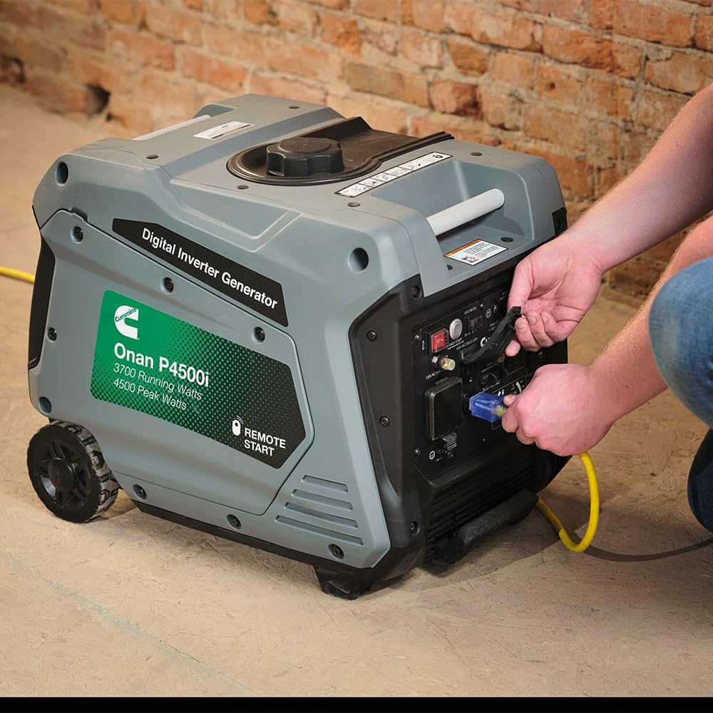Cummins Onan P4500i Inverter Generator, 4500W, Gas, Remote Start