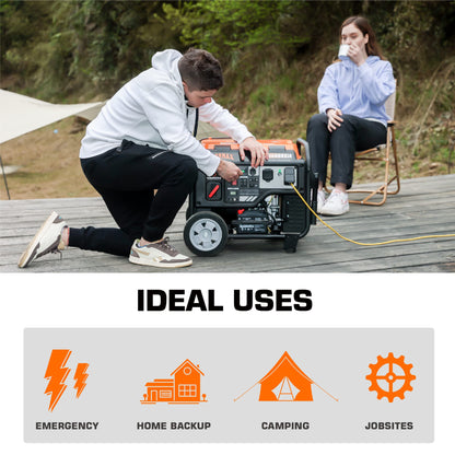 GENMAX GM6000XiE Inverter Generator, 6000W, Gas, Open Frame