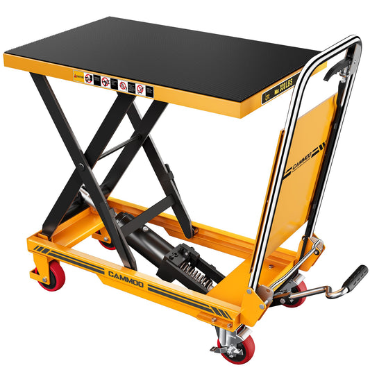 CAMMOO Single Scissor Lift Cart, 330Lbs, 28.5in Height, Foldable