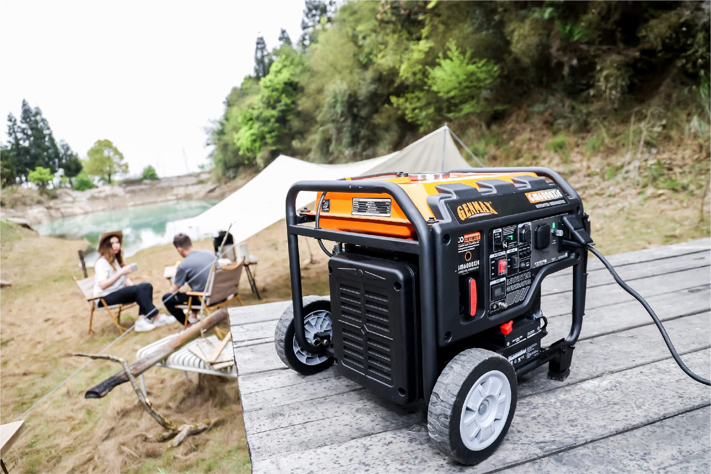 GENMAX GM6000XiE Inverter Generator, 6000W, Gas, Open Frame